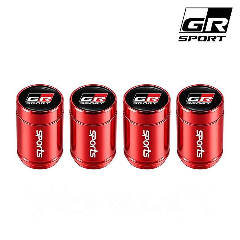 4Pcs Aluminum Alloy Tire Valve Caps Anti Leak Dust Cover Car Wheel Accessory For Toyota Hilux Corolla RAV4 Camry Highlander C-HR
