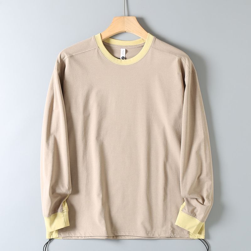 Foreign Trade Surplus Mountain-Style Outdoor Unisex Couple Sports Casual Patchwork Versatile Breathable Round-Neck Loose Long-Sleeve T-Shirt