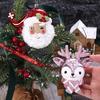 Cartoon 3D Christmas Ornaments Plastic Hanging Decor with Snowman Reindeer Lollipop Designs Festive Tree Decoration for Holiday Displays