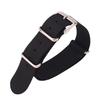 Cinturino per Orologio in Tela di Nylon Esteso con Fibbia ad Ardiglione a Tre Anelli 18 20 22 24mm Traspirante Braccialetto di Ricambio Universale per Uomo
