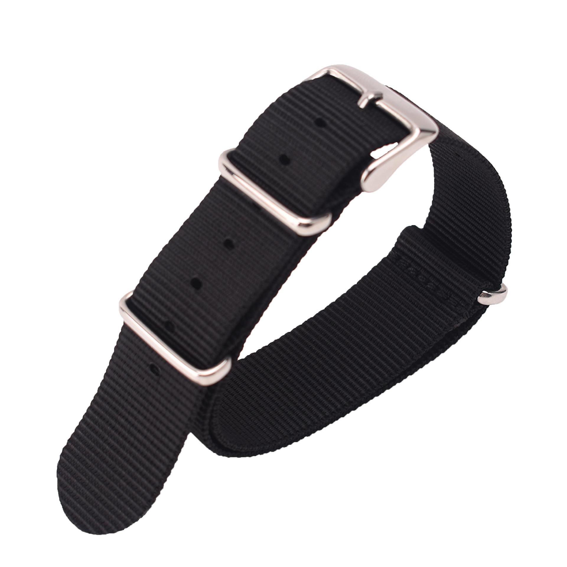 

Nato Nylon Strap, Extended Nylon 20Mm Canvas Watch Strap, Three-Ring Pin Buckle, Breathable Versa Strap 18mm