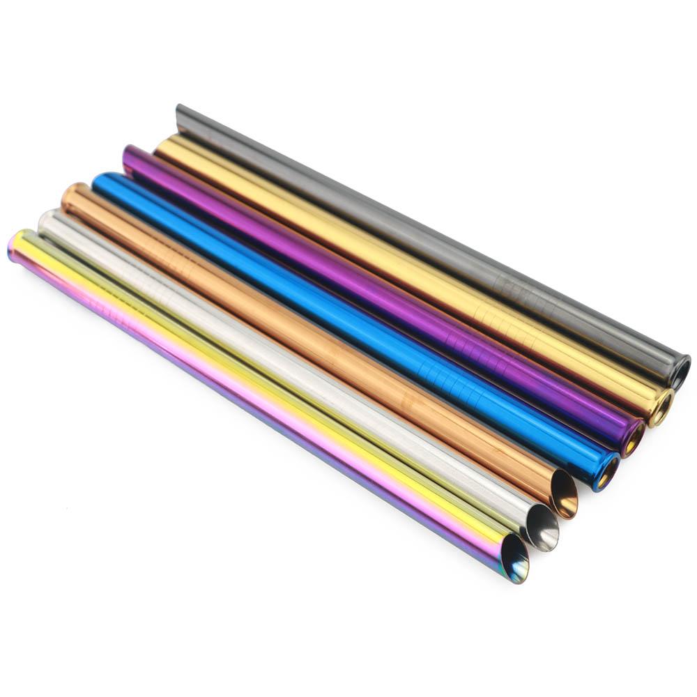 1 Stück Wiederverwendbarer Trinkhalm Edelstahlstrohhalm Breit 12mm Metallstrohhalm Set Perle Milchshake Bubble Tea Strohhalm Mit Reinigungsbürste