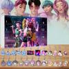 Kpop Girl Group Christmas Countdown Calendar Acrylic Keychain With 24 Accessories For Gift Giving
