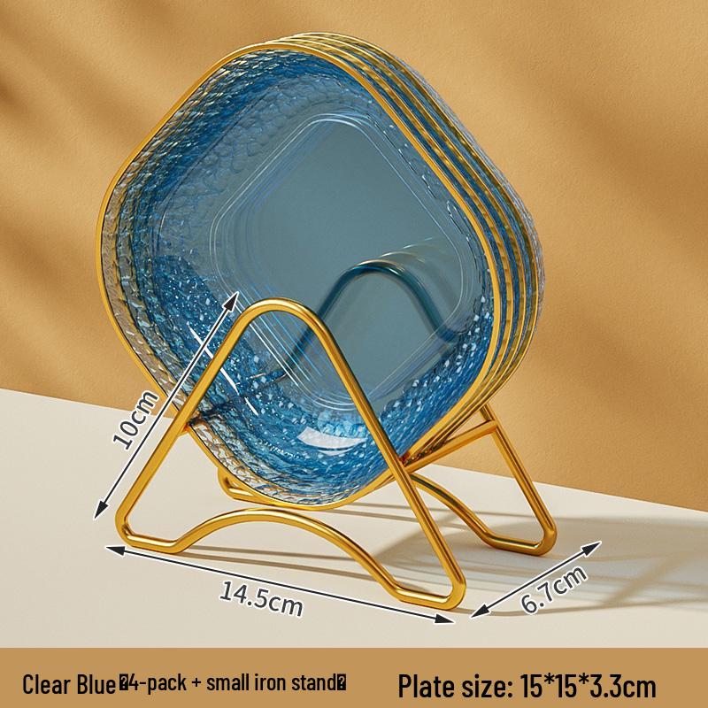 Luxury Plastic Bone Dish: Versatile Small Plate for Snacks, Fruits, Residue Storage, and Stir-Fry.