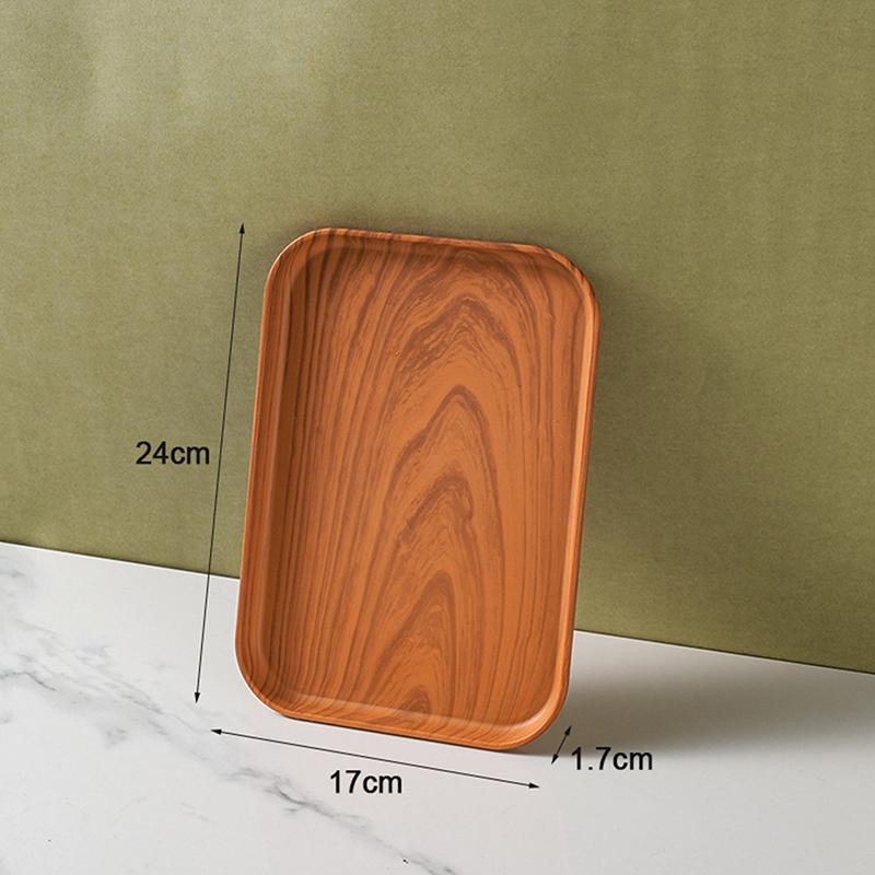 Plastic Tableware Fruit Household Buffet Plate Decorative Candy Trays Rectangular Dessert Dinner Plate For Home Supplies