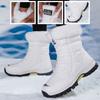 Non-slip Snow Boots Women Plush High-top Boots Warm Cotton Shoes Winter Outdoor Sneakers for Hiking Walking