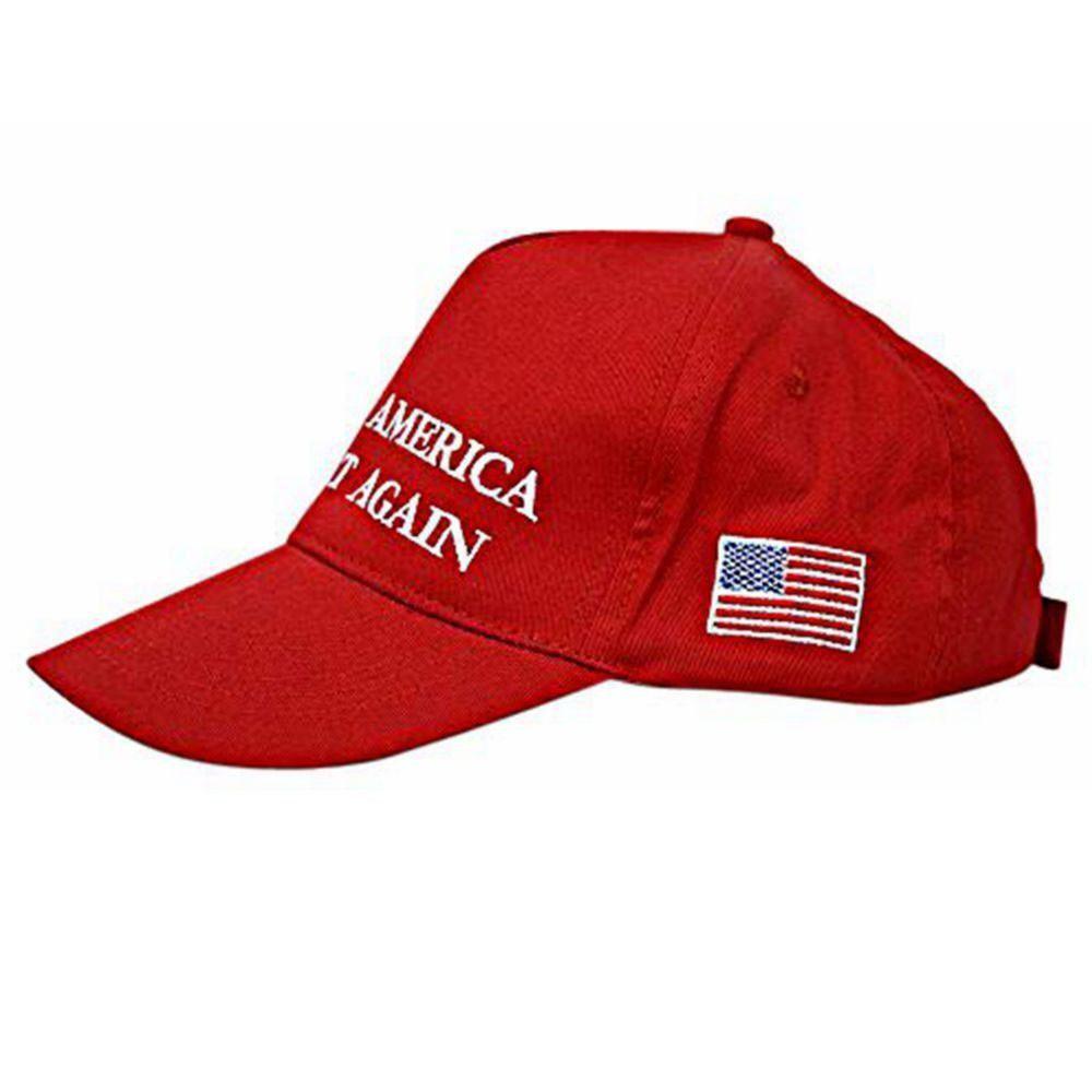 Donald Red Trump Cotton Baseball Cap With Embroidered Lettering Election Events