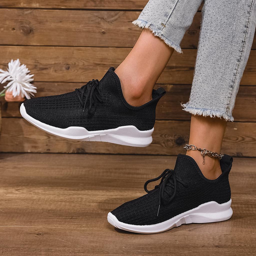 Fashion Women's Platform Non-slip Low-top Shoes Spring and Summer Mesh Breathable Casual Shoes Light and Comfortable Walking Sneakers.