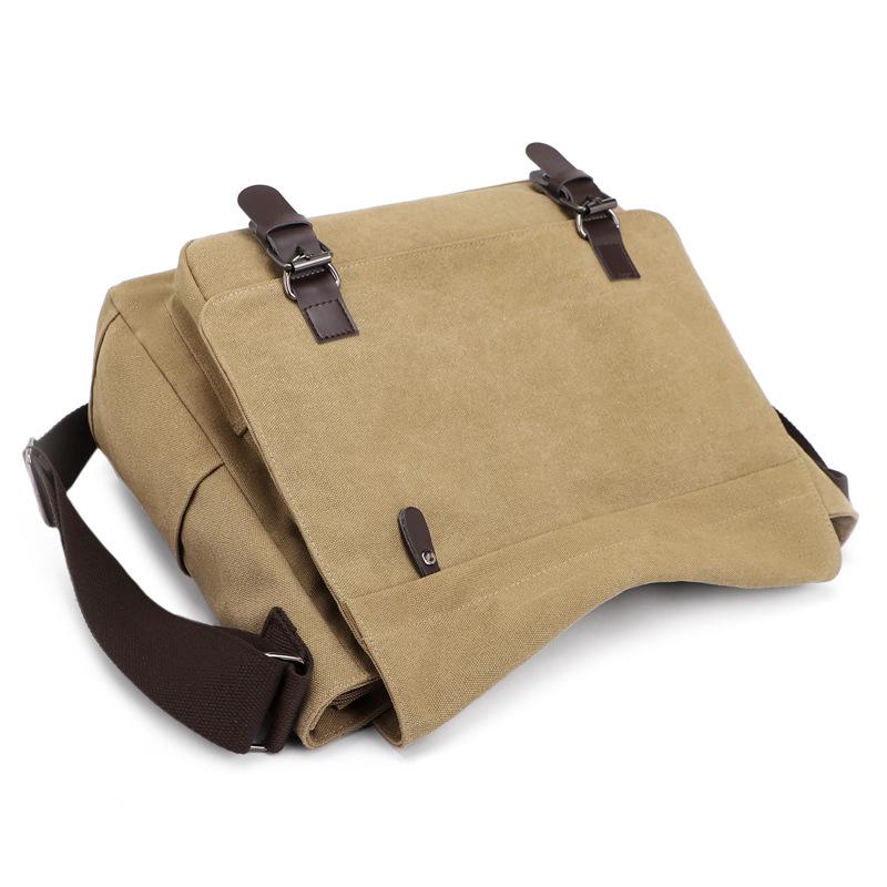Men's Versatile Canvas Crossbody Bag - Fashionable, Practical, Large Capacity for Business and Street Trends