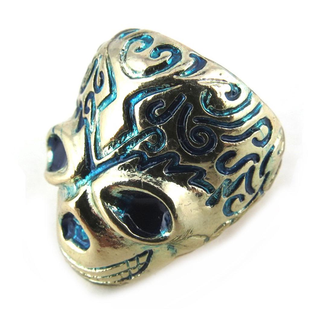 Golden Turquoise 'Skull' Ring