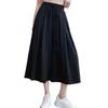 Ice silk cool wide-leg culottes women's summer small high waist large size casual half-body Yamamoto trousers skirt