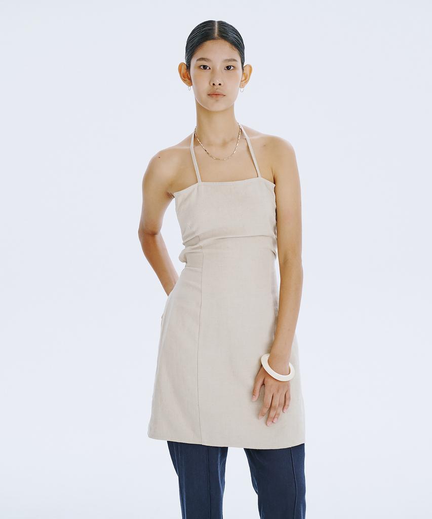 Bundercammer Strap Mini Dress_Beige