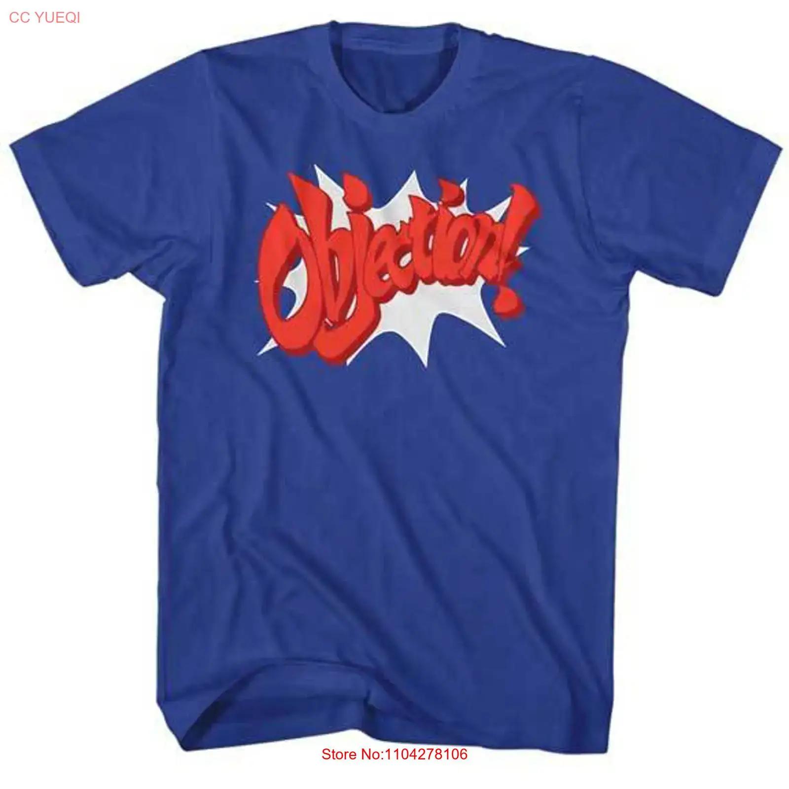 Ace Attorney Video Game Anime Objection Men s T Shirt vintage Washed streetwear Soft Casual fashion Top For Everyday Wear S разноцветный фото