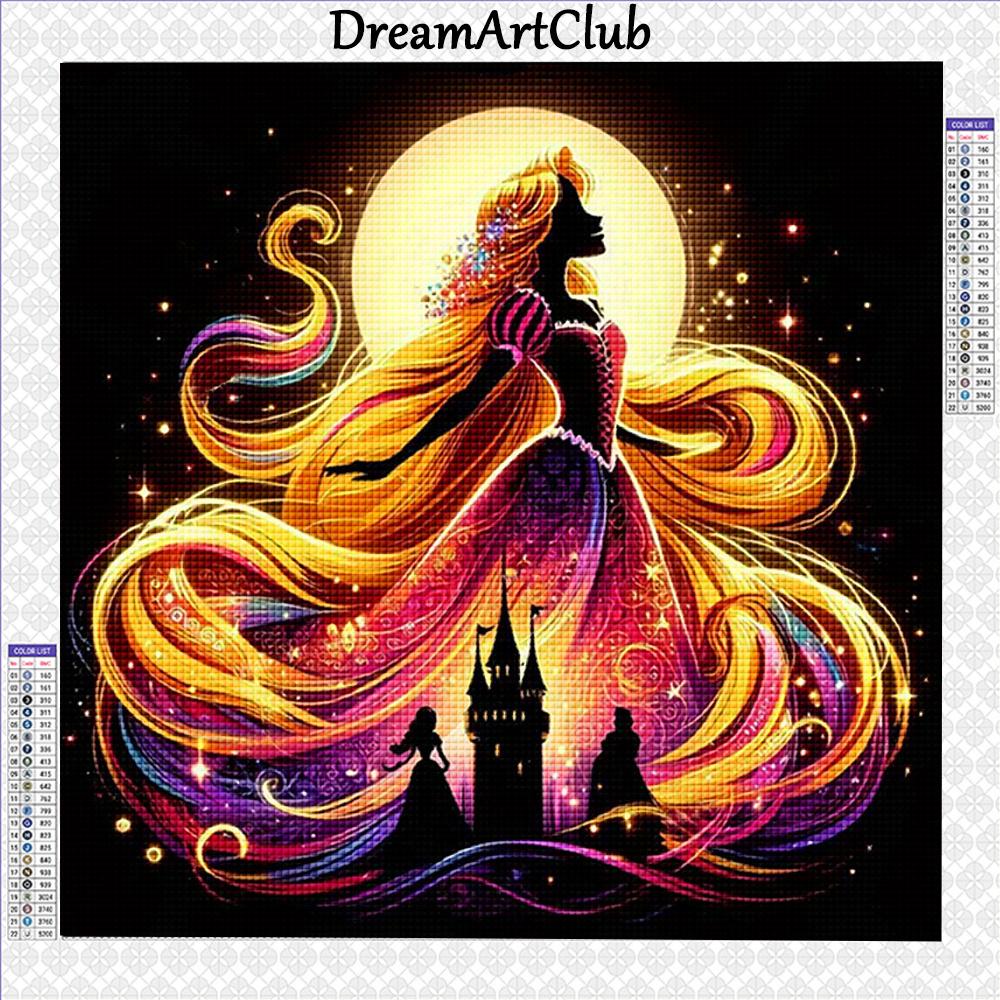 Disney Diamond Painting Princess Silhouette Diamond Embroidery Cartoon Mosaic Art Picture Cross Stitch Kits Home Decor