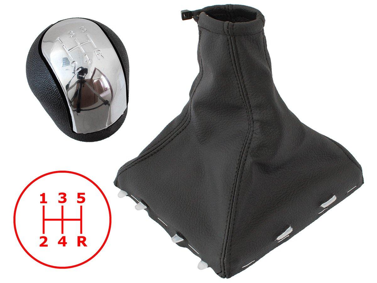 @@@@@ Opel Vectra C 02-08 manopla da alavanca de câmbio 5 VELOCIDADES CROMADA marcha-atrás EMBAIXO + fole da alavanca de câmbio + moldura BRANCO 2 peças. CONJUNTO