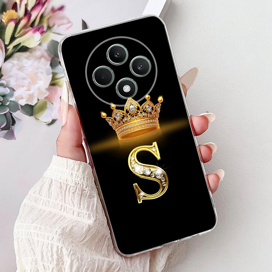 For Oppo Reno 12F 4G Case CPH2687 Cute Letters Cover Clear Silicone Case For Oppo Reno12 F Reno 12 FS Reno12F Soft Fundas Bumper
