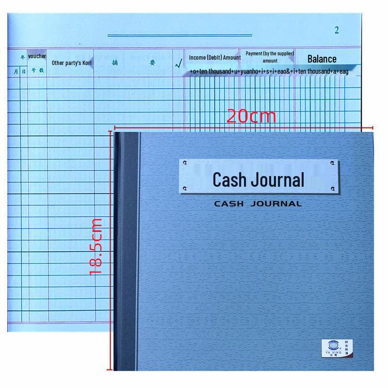 100-Page Financial Accounting Ledger: Cash, Bank Deposit & General Ledger Book
