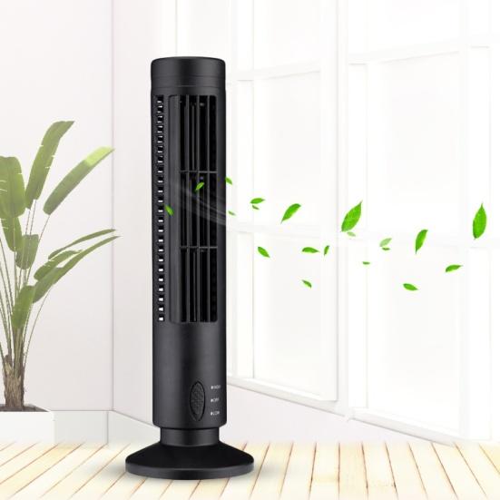 Home Office Mini Bladeless 2 Speed Electric USB Desktop Air Cooling Tower Fan