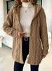 Autumn & Winter Diamond Pattern Double-sided Fleece Mid-length Cardigan Coat - Cozy & Warm