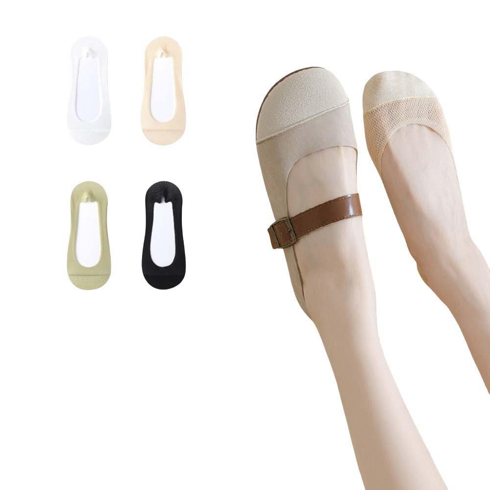 

Набор из 4 пар хлопковых носков-лодочек для женщин, низкая посадка, нескользящие носки с пальцами, повседневные невидимые носки таби, женские StyleE