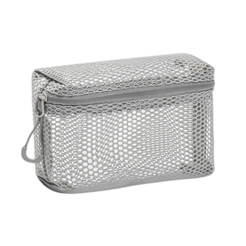 Portable Makeup Bag Travel Cosmetic Bag Mesh Wash Bag Toiletry Bag Clear Cosmetic Organisers Bag Lipstick Storage Pouch
