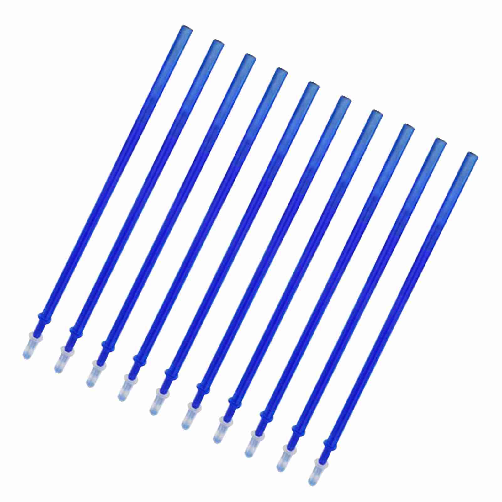 

50 штук Стержни для гелевых ручек с синими стираемыми чернилами, тонкий стержень 0,5 мм, сменные стержни для гелевых ручек для стираемых ручек, для офиса 10PCS синий