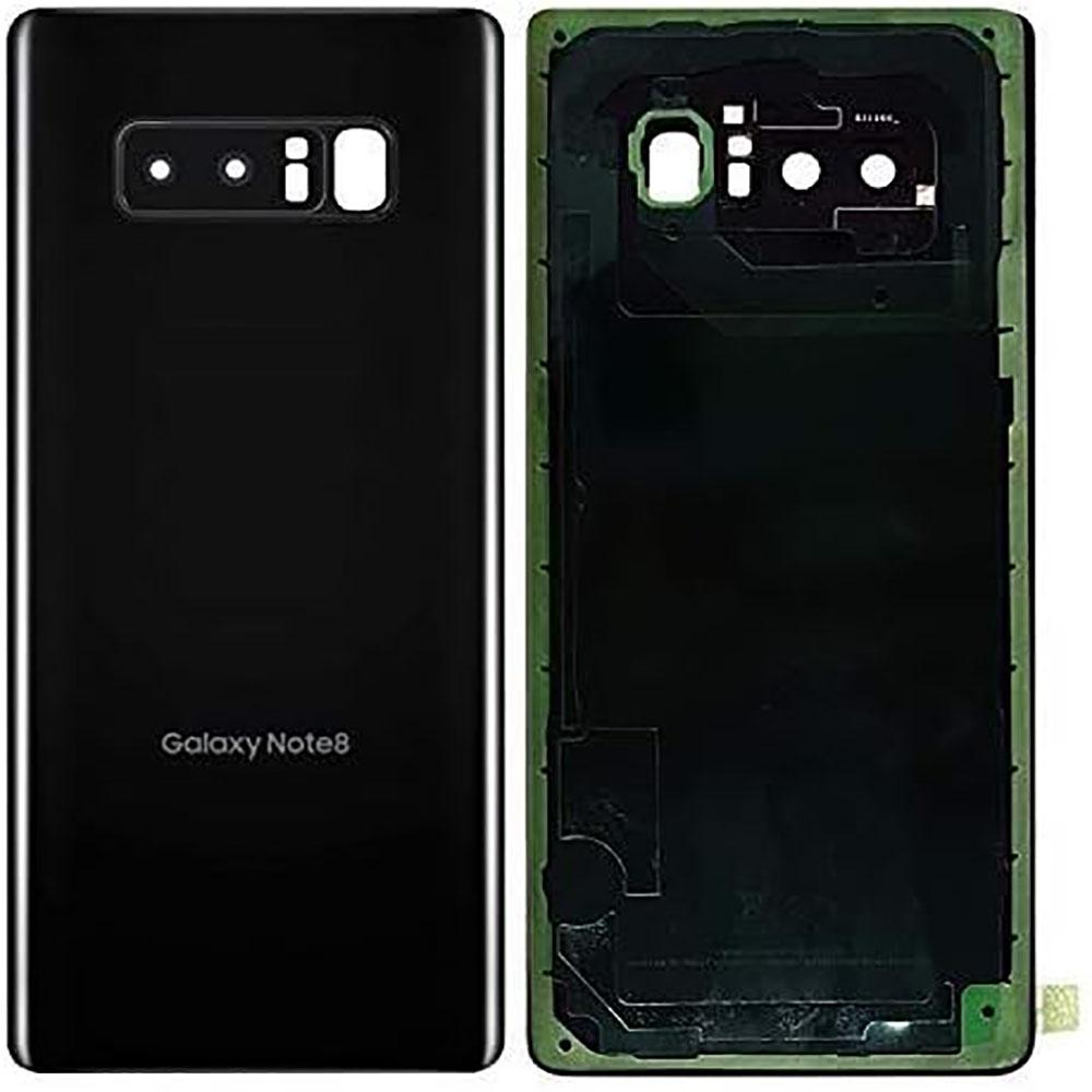Black Battery Back Glass Door Cover For Samsung Galaxy Note 8 N950