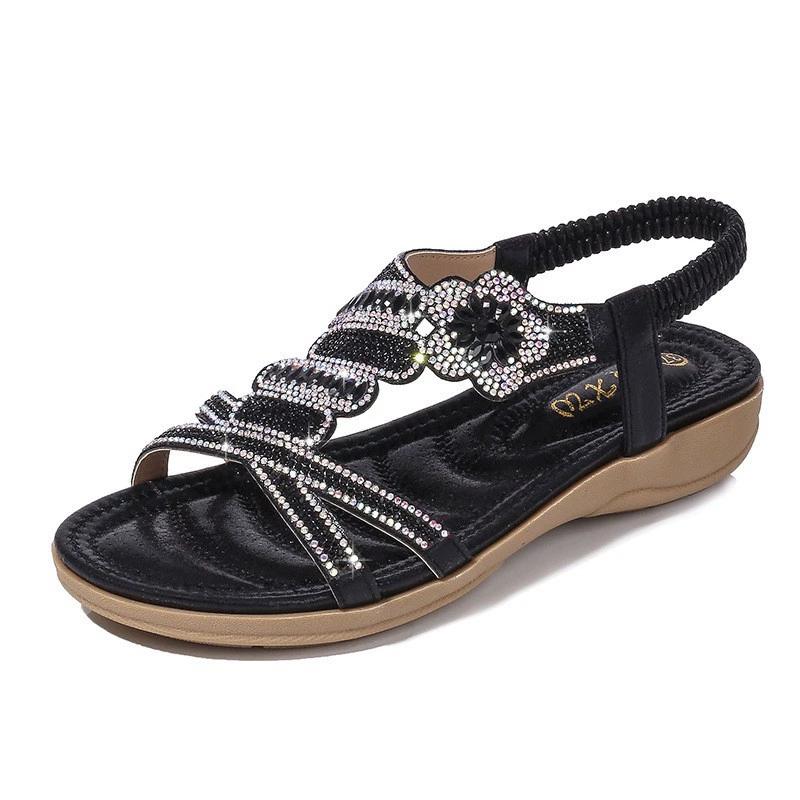 Fashion Crystal Sandals Woman Flip Flops Shoes Fashion Summer Flat Sandals Bohemian Ladies Sandals Casual Women Shoes