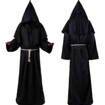 Halloween Mittelalterlicher Mönch Zauberer Umhang mit Kapuze