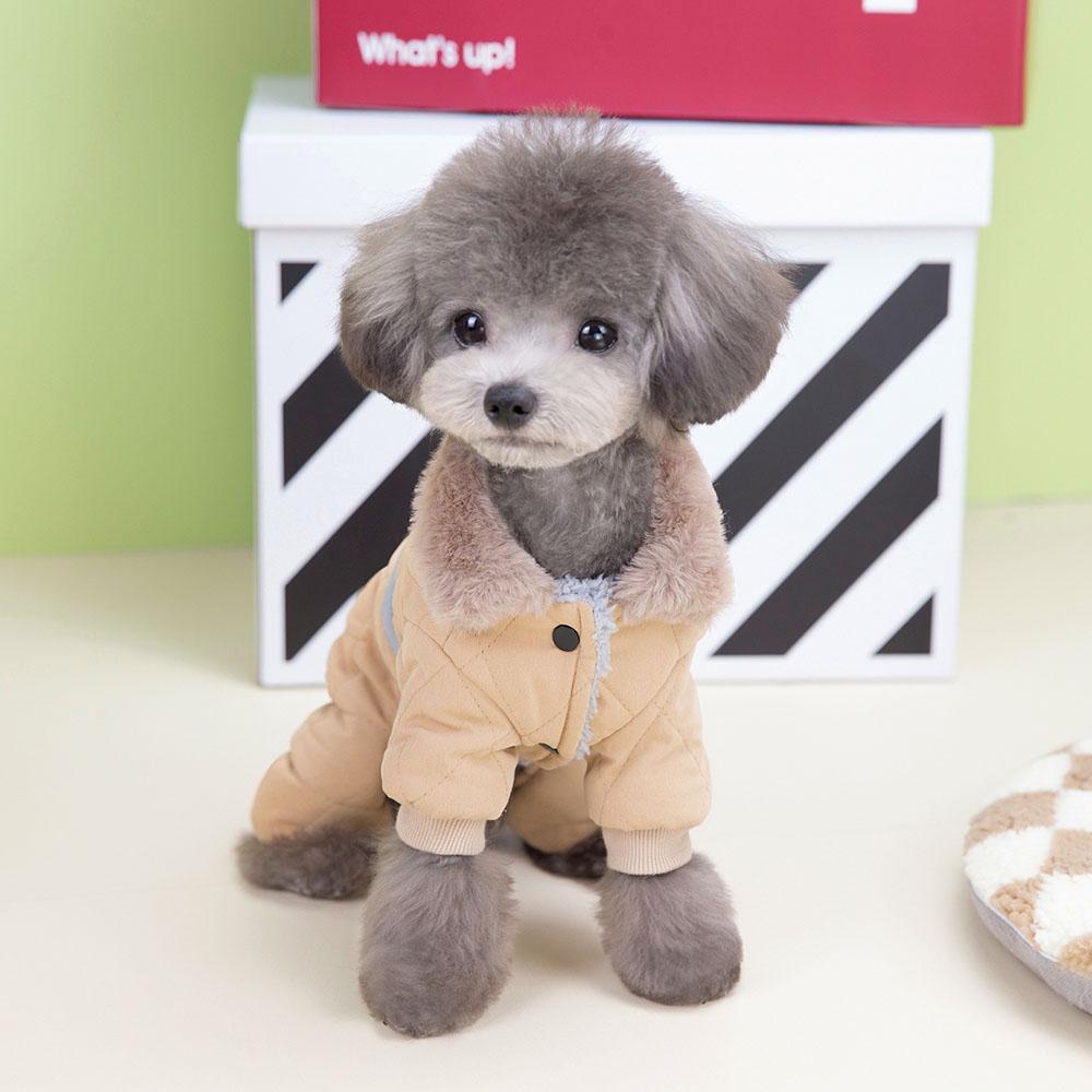 Winter Thicken Warm Pet Clothes Dog Jumpsuit Puppy Overalls Jacket Small Dogs 4 Legs Coat for Chihuahua Teddy Kitten Cat Costume