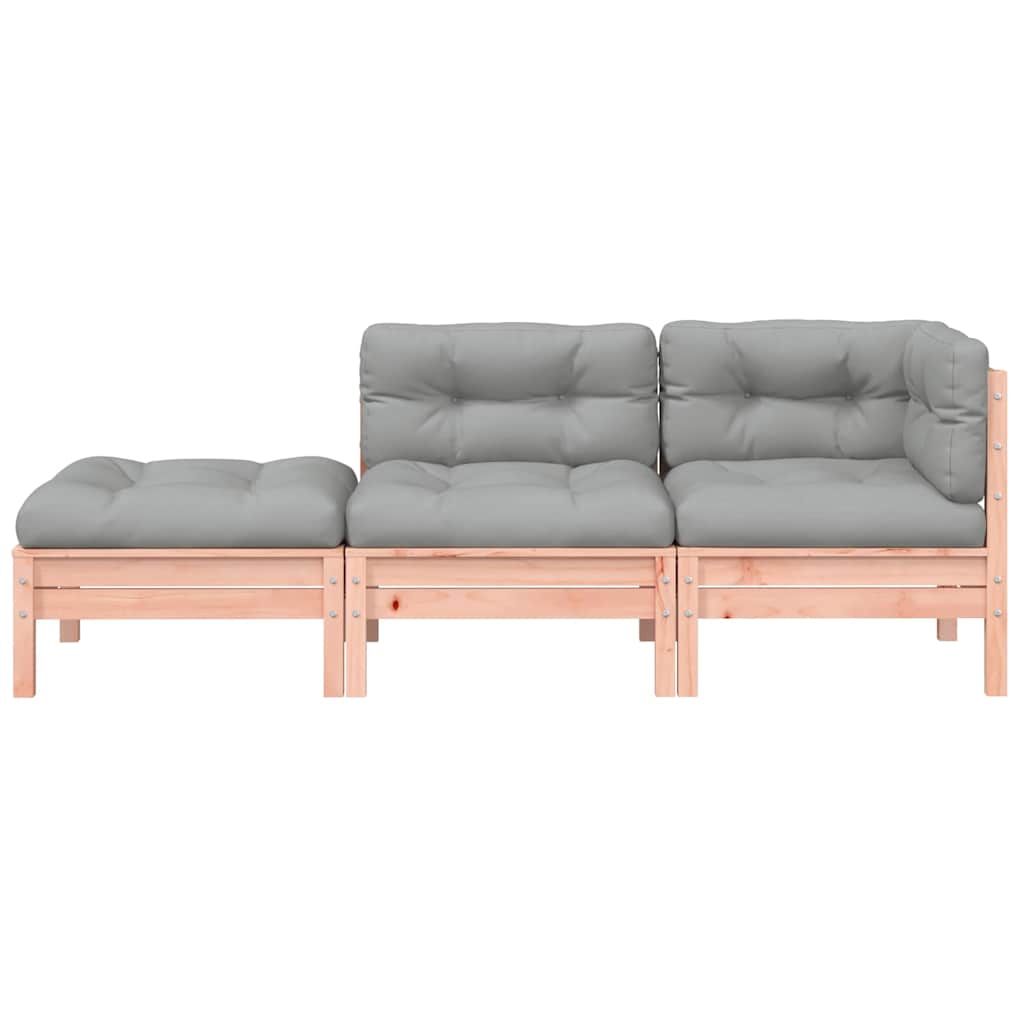 Vidaxl Sofa Ogrodowa Z Poduszkami I Podnóżkiem, 2-Osobowa