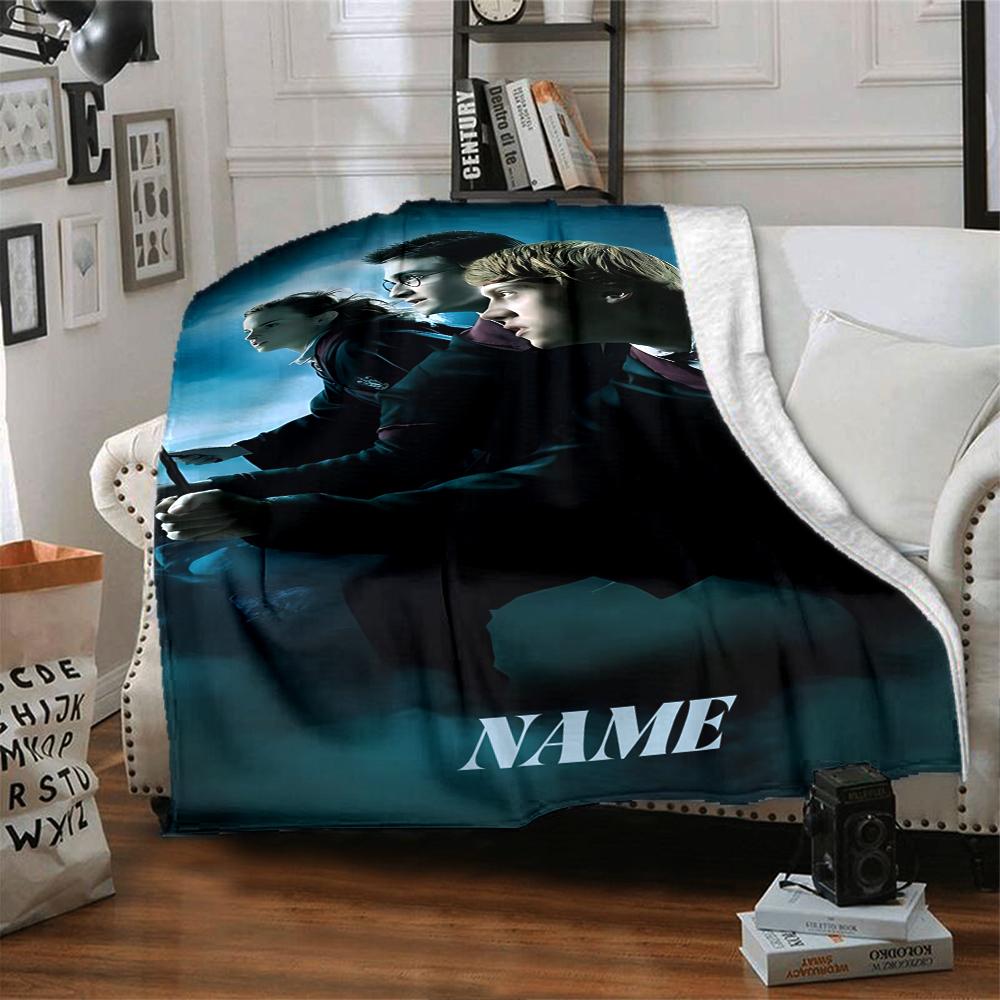 Custom Name Slytherin Pride Honor Blanket for Couch & Bed, Plush Cozy Fuzzy Blanket Super Soft & Warm Blankets for Fall and Winter. 090866