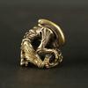 Brass Figures Knife Bead Handmade Woven Lanyard DIY Keychain Pendant Jewelry Accessories EDC Outdoor Tool Paracord Hanging