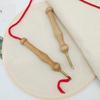 Knitting Embroidery Pen Punch Needle Threader Set DIY Wooden Handle Weaving Sewing Felting Craft Needle Threader Set