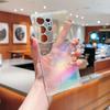 Samsung S25u Iridescent & Transparent Phone Case for S23, S22, A55, A54, A53 - Blue Light Color