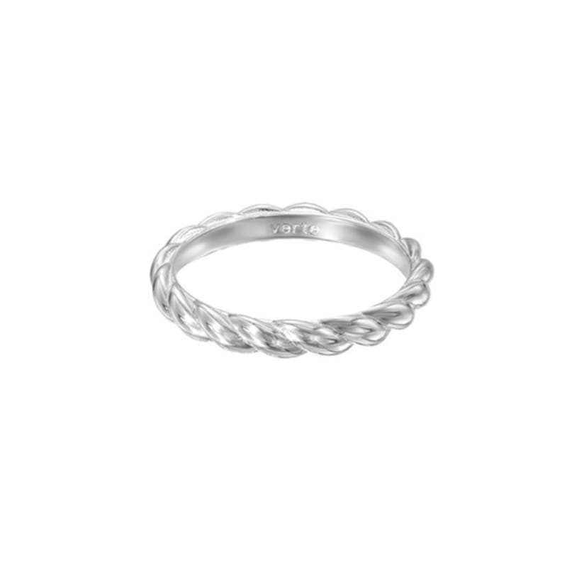 green [925 silver] Five.silver.213 / thick end ring