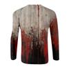 Halloween Print Raglan Sleeve Men's Long Sleeve Top