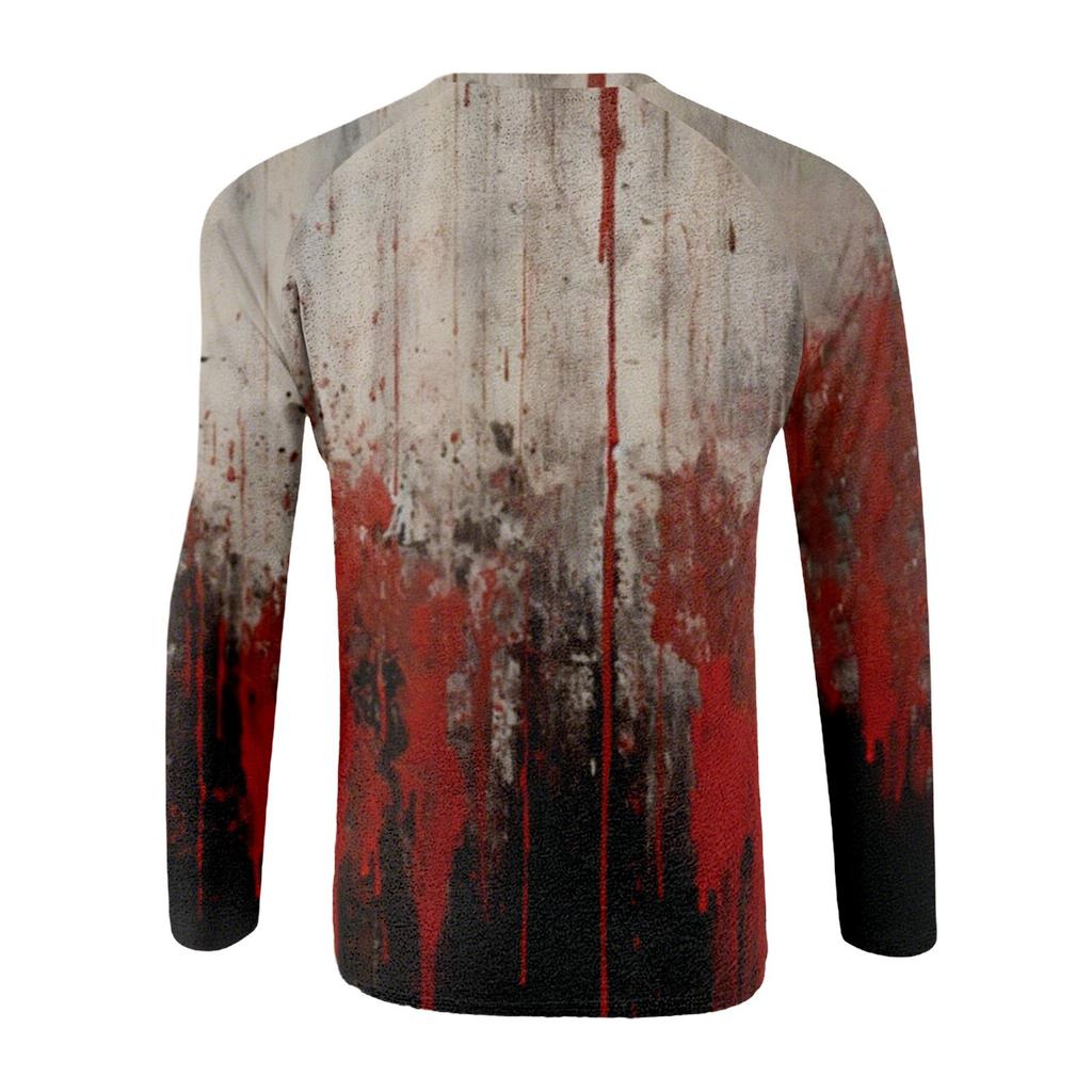 Halloween Print Raglan Sleeve Men's Long Sleeve Top
