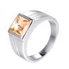 Multi Color Stone Rings for Men Women Hip Hop Punk High Quality Stainless Steel Ring Charm Party Jewelry Gift