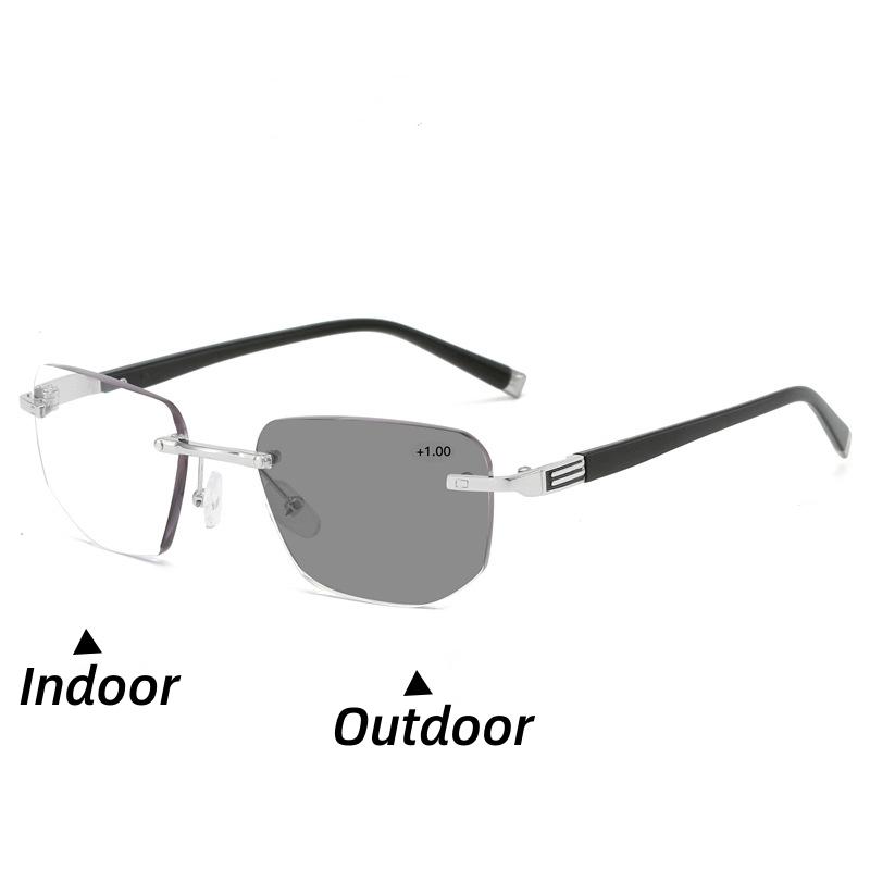 Occhiali da lettura fotocromatici intelligenti anti luce blu presbiopia vista da lontano occhiali diottria +4 0 senza montatura outdoor