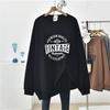 Women's Loose Long Sleeve Waffle Sweatshirt Plus Size Casual Pullover Top