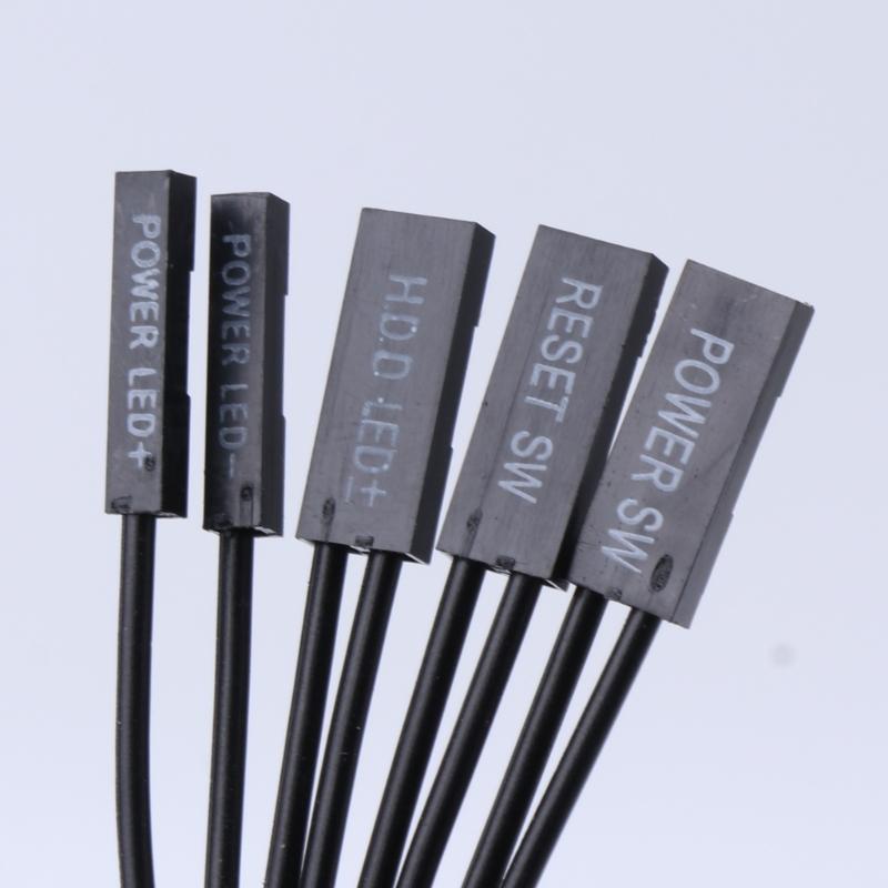 20/30/50/100cm Motherboard Switch HDD LED/PLED/Reset SW /Power SW Extension Cable