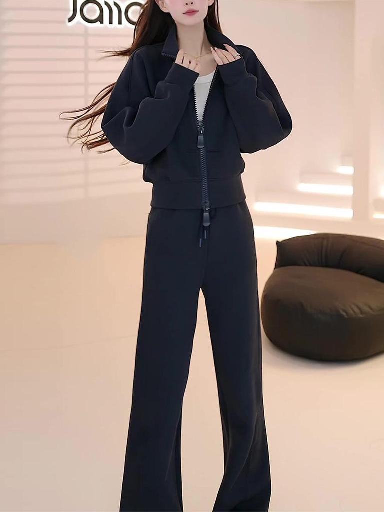 2025 Autumn/Winter Casual Cardigan & Wide-Leg Pants Set