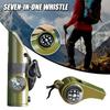Dschungel Survival Pfeife Wanderpfeife Kompass Spiegel Taschenlampe Lupe LED-Licht Thermometer Aufbewahrung Kompass Werkzeug