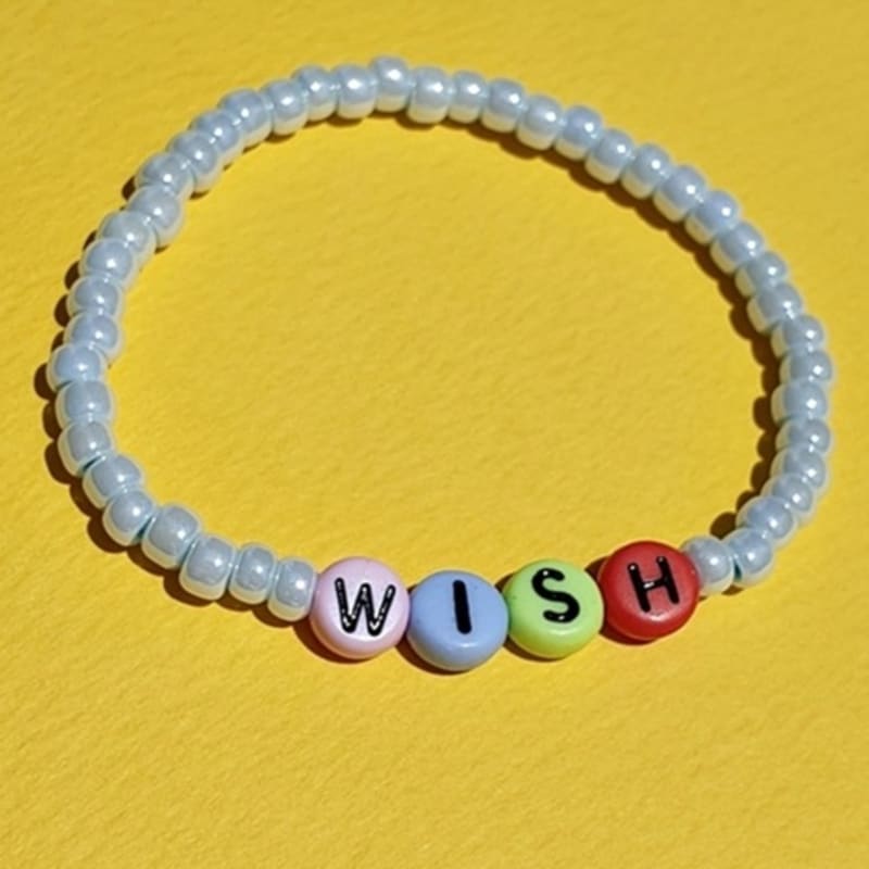 BONBEAU Color Point Initial Beads Bracelet 3 Colors