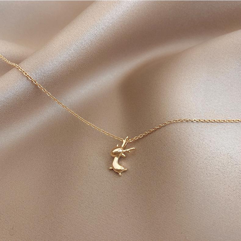 S925 Sterling Silver Deer Necklace – Trendy, High-End, Versatile Clavicle Pendant for Women