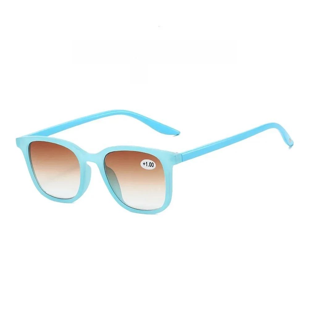 Unisex Trendy Reading Sunglasses Square Frame Presbyopia Eyeglasses HD Vision for Men Women