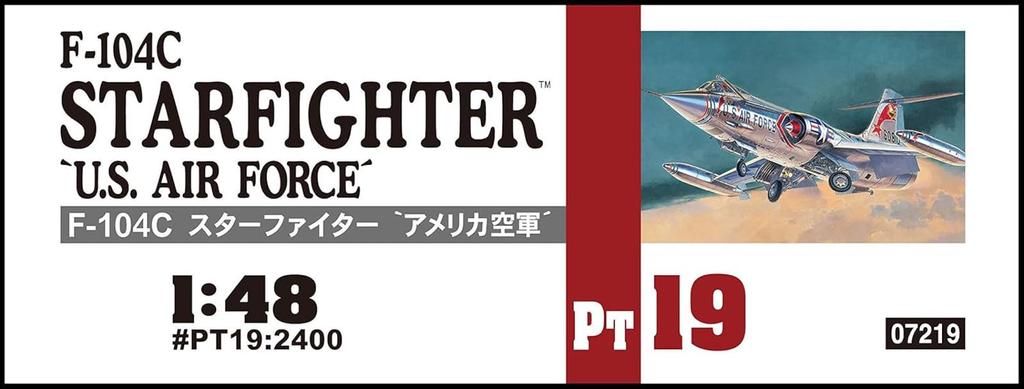 Hasegawa scale US Air Force Starfighter plastic model kit PT19 1/48 F-104C