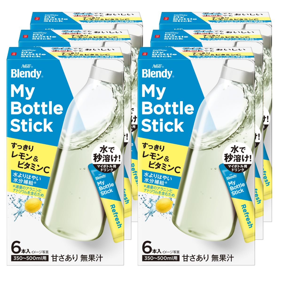 

AGF Blendy My Bottle Stick Освежающий лимон Витамин C 6 бутылочек x 6 коробок вода и [Лимонная вода] [Поддержка гидратации] [Для бутылок]
