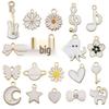 Mixed Color Cartoon Enamel Alloy Pendants for DIY Bracelets & Keychains